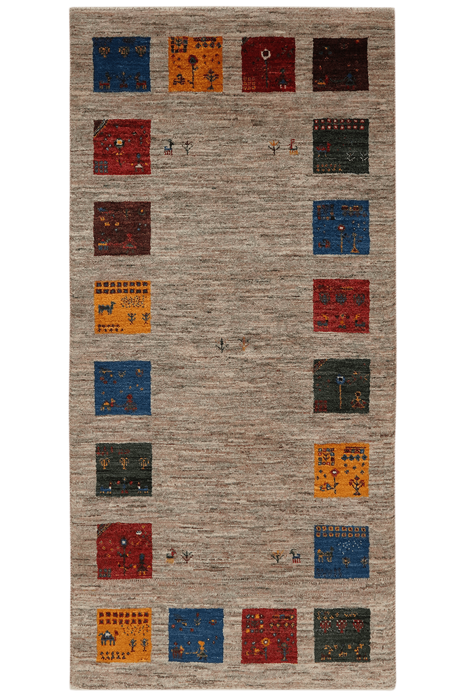 Rizbaf — Hand-knotted, 73x153 cm, Beige, 100% Virgin Wool | Main view