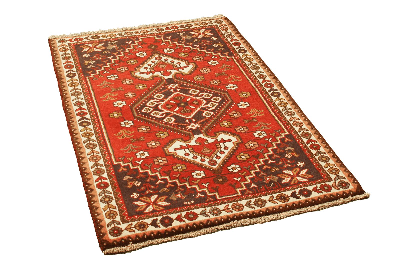 Gashgai — Hand-knotted, 82x117 cm, Red, 100% Virgin Wool | View 4
