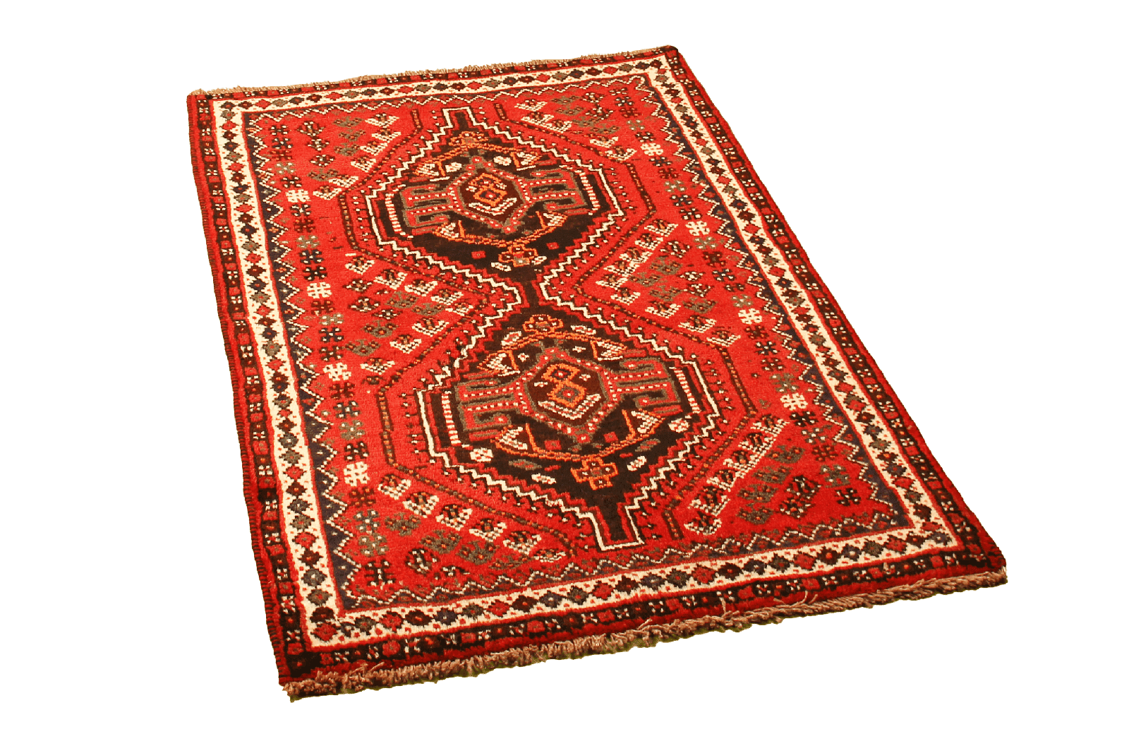 Shiraz — Hand-knotted, 81x120 cm, Red, 100% Virgin Wool | View 4