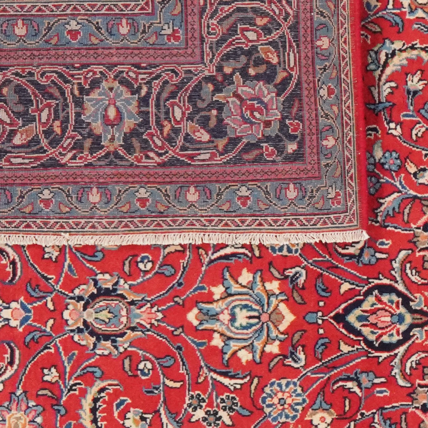 Sarough — Hand-knotted, 240x351 cm, Red, 100% Virgin Wool | View 6