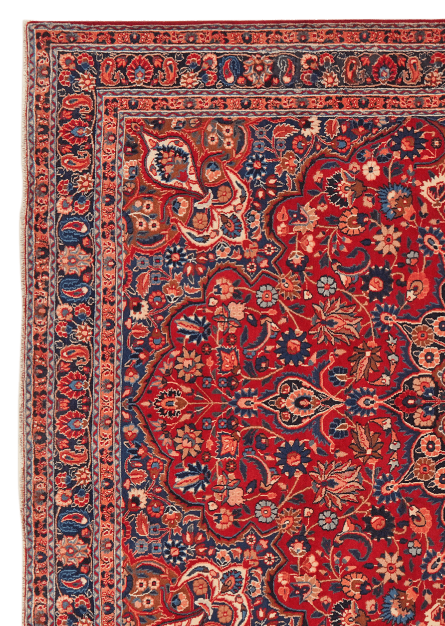 Moud — Hand-knotted, 202x290 cm, Red, 100% Virgin Wool | View 3