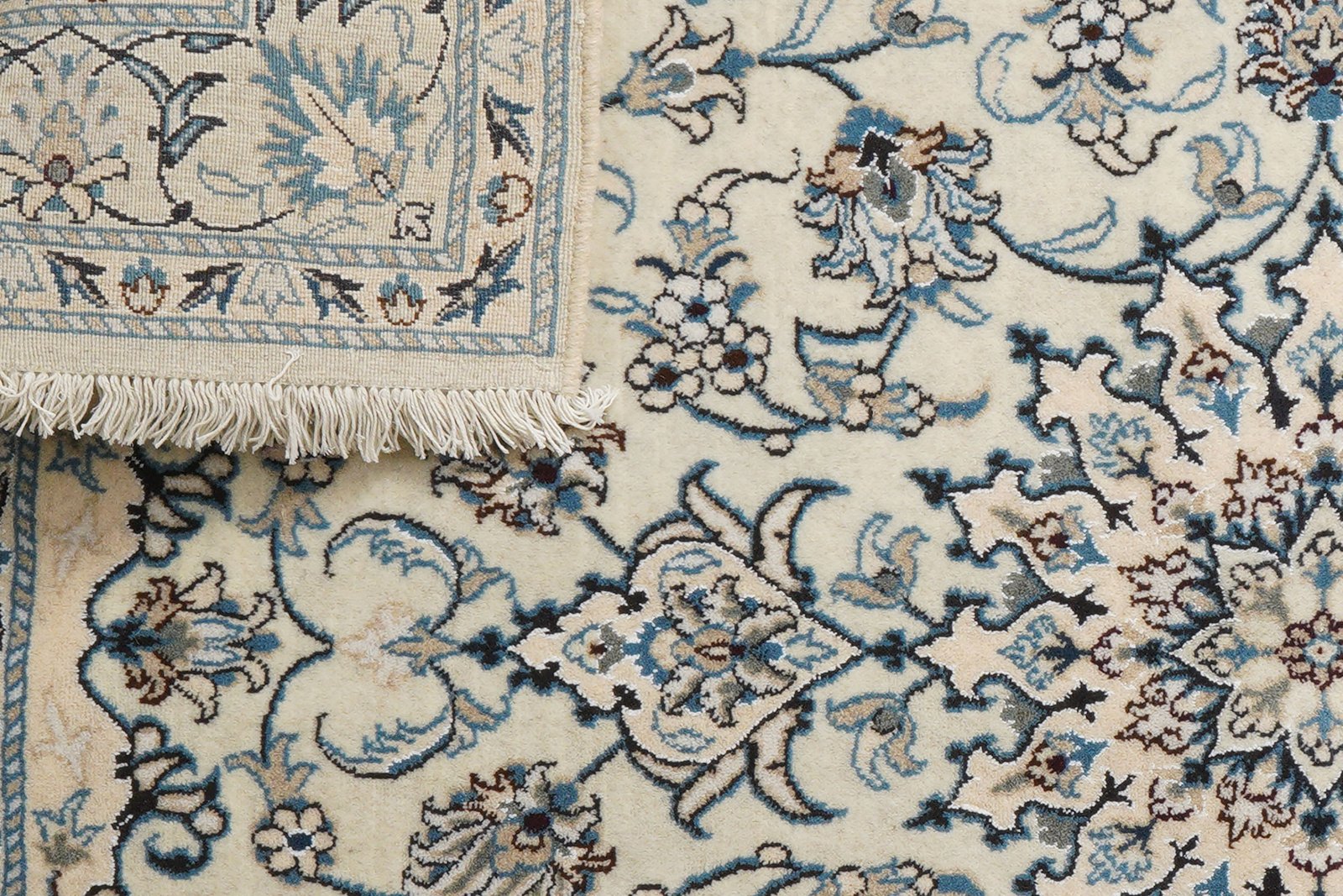 Nain 12La — Hand-knotted, 147x197 cm, Beige, 100% Virgin Wool | View 8