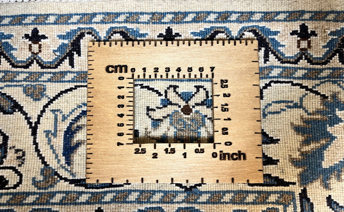 Nain 12La — Hand-knotted, 147x197 cm, Blue, 100% Virgin Wool | View 11