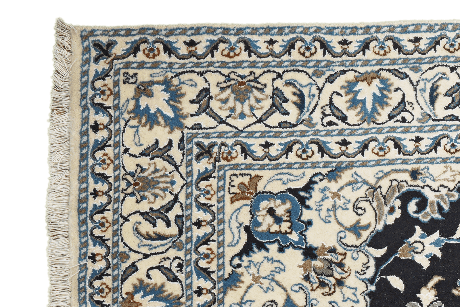 Nain 12La — Hand-knotted, 147x197 cm, Blue, 100% Virgin Wool | View 3