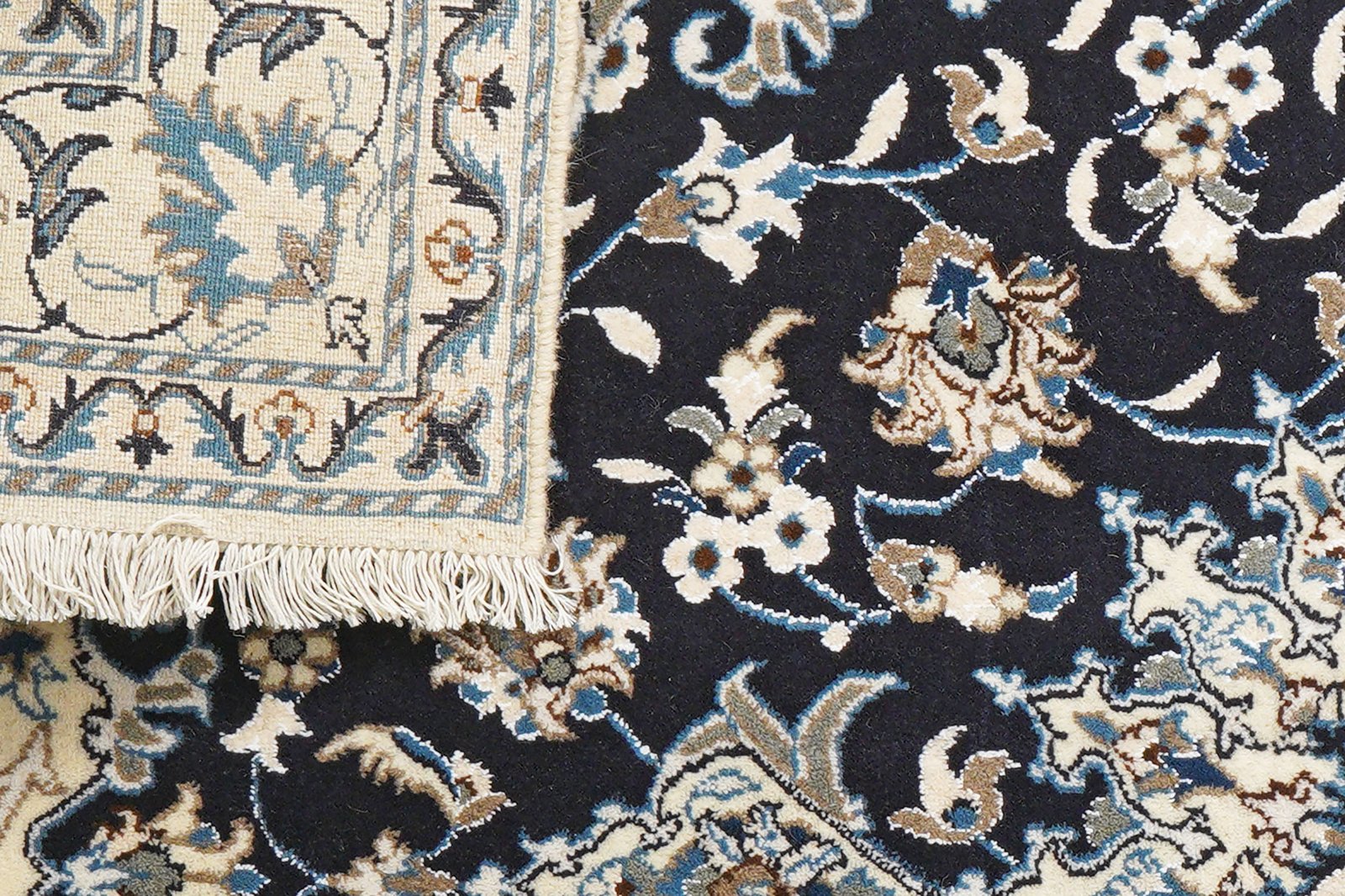 Nain 12La — Hand-knotted, 147x197 cm, Blue, 100% Virgin Wool | View 7