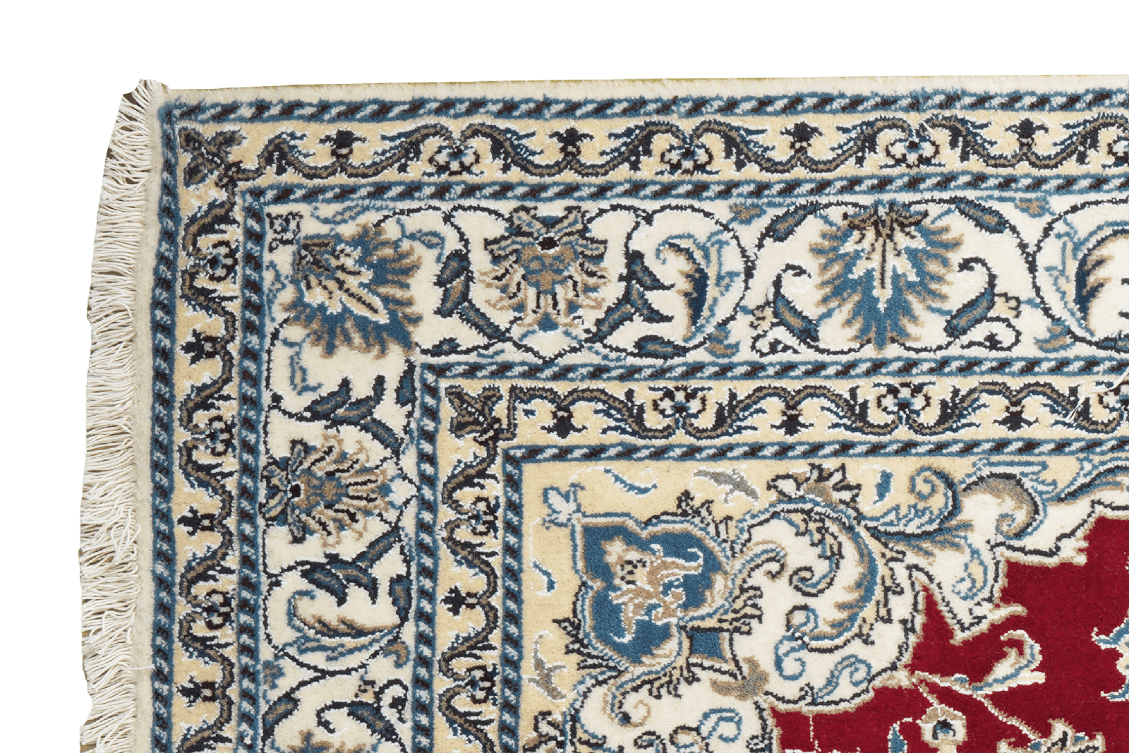 Nain 12La — Hand-knotted, 152x202 cm, Red, 100% Virgin Wool | View 3