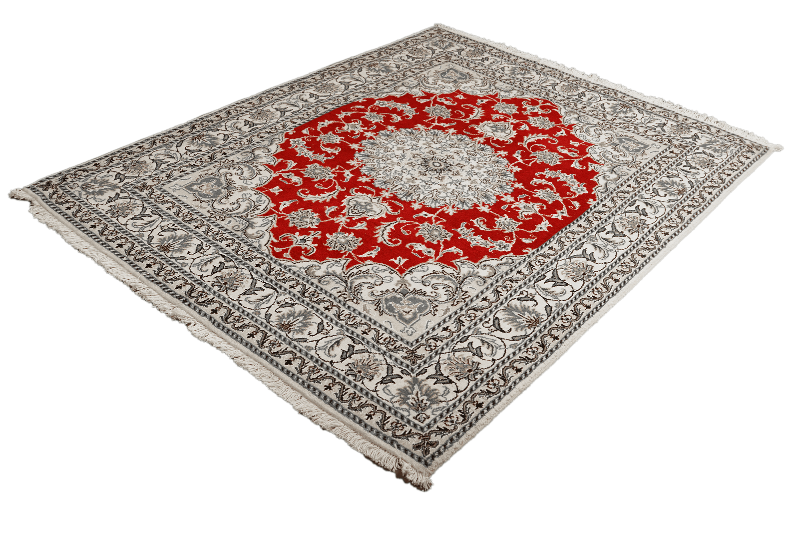 Nain 12La — Hand-knotted, 152x202 cm, Red, 100% Virgin Wool | View 5