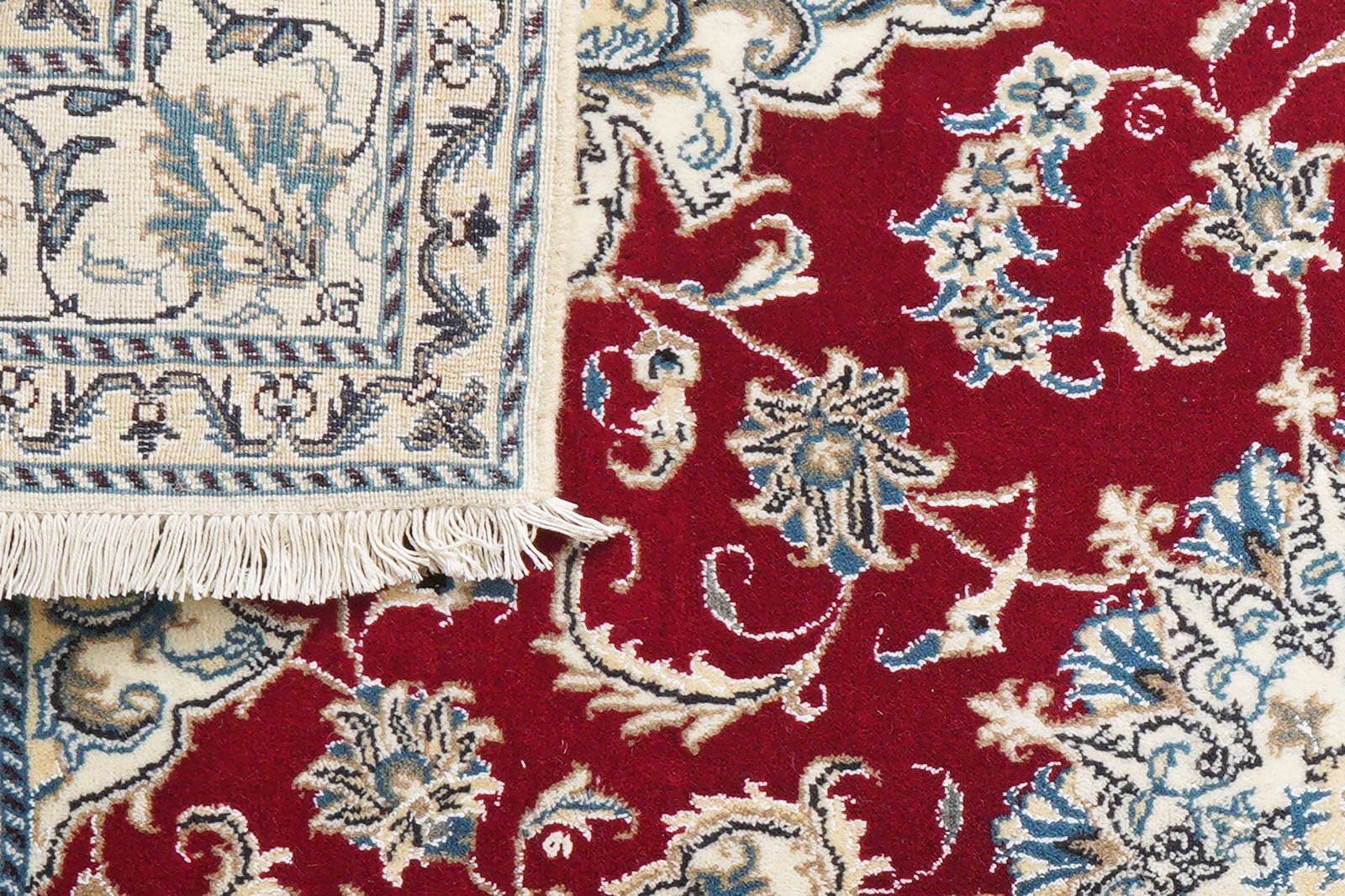 Nain 12La — Hand-knotted, 152x202 cm, Red, 100% Virgin Wool | View 7