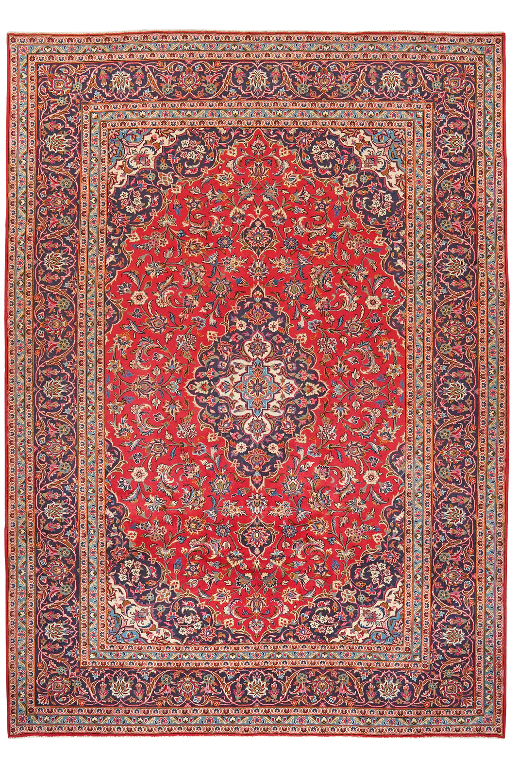 Ardakan — Hand-knotted, 243x343 cm, Red, 100% Virgin Wool | Main view