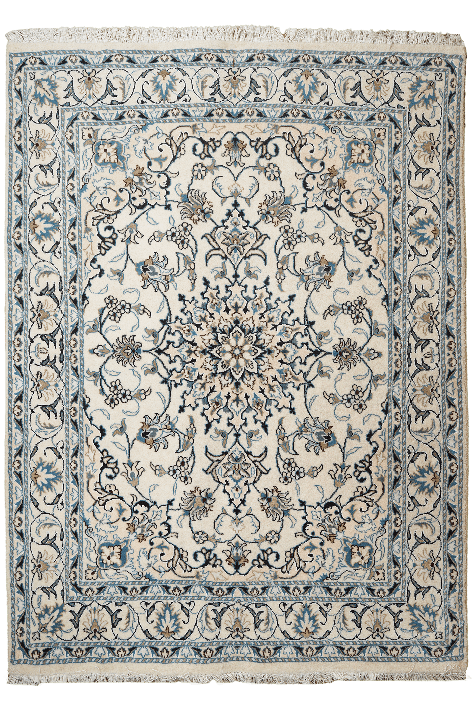 Nain 12La — Hand-knotted, 149x204 cm, Beige, 100% Virgin Wool | Main view
