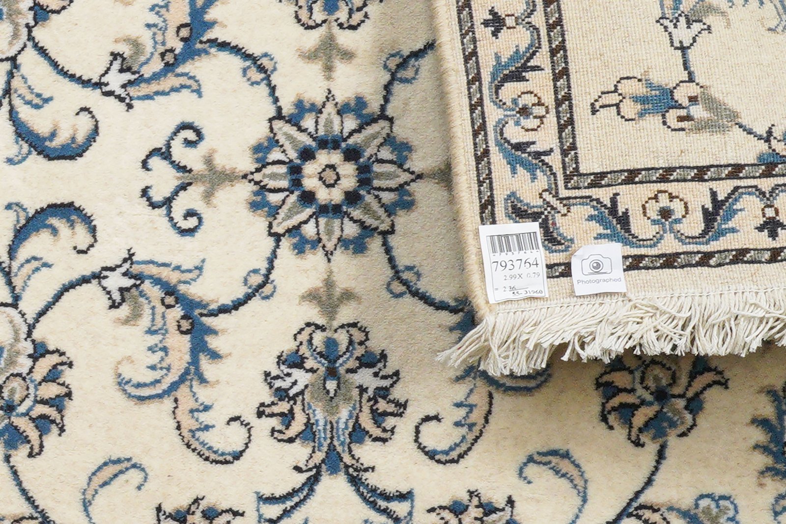 Nain 12La — Hand-knotted, 79x299 cm, Beige, 100% Virgin Wool | View 6