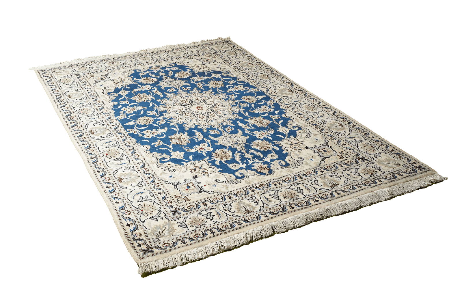 Nain 12La — Hand-knotted, 149x207 cm, Blue, 100% Virgin Wool | View 4