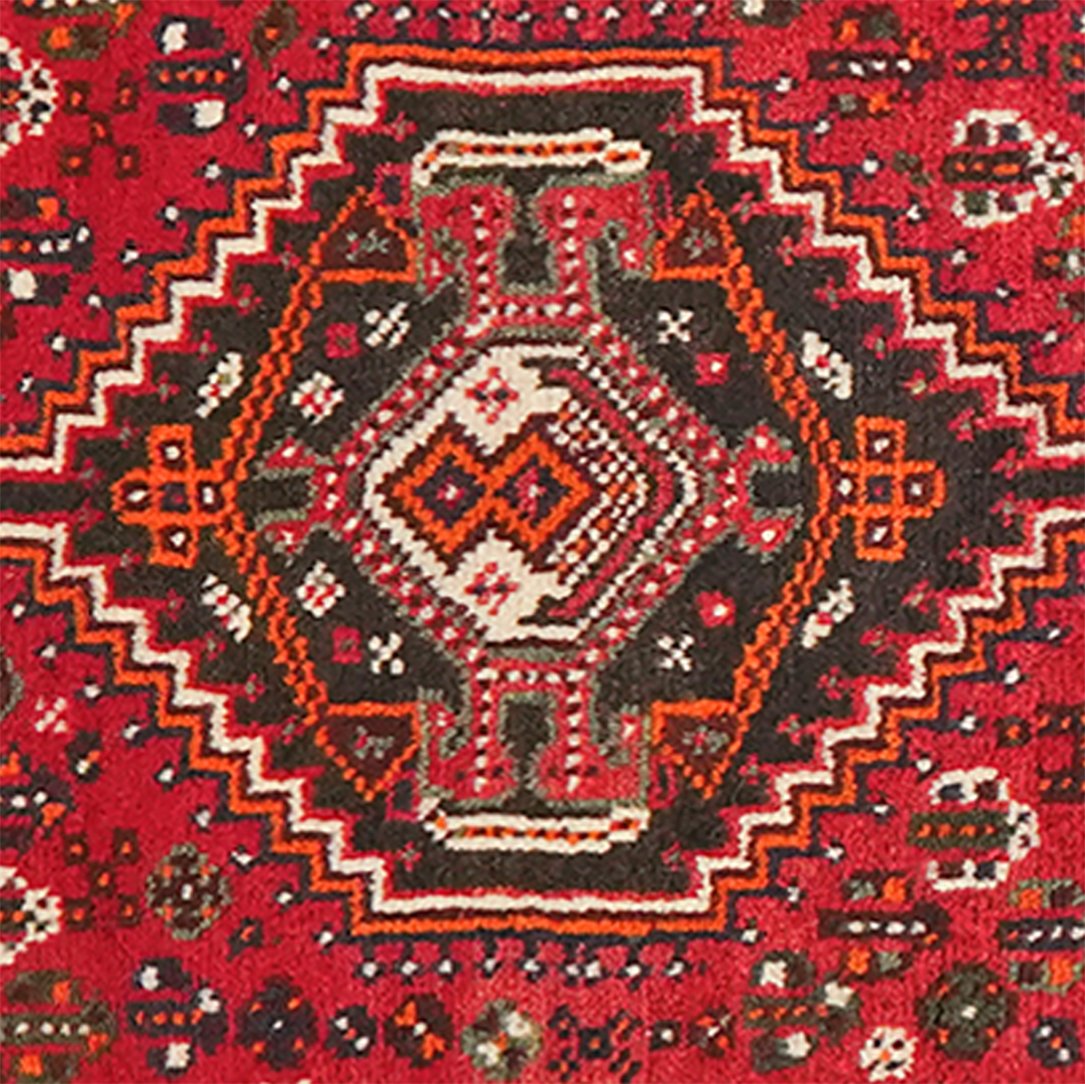 Shiraz — Hand-knotted, 82x129 cm, Red, 100% Virgin Wool | View 4