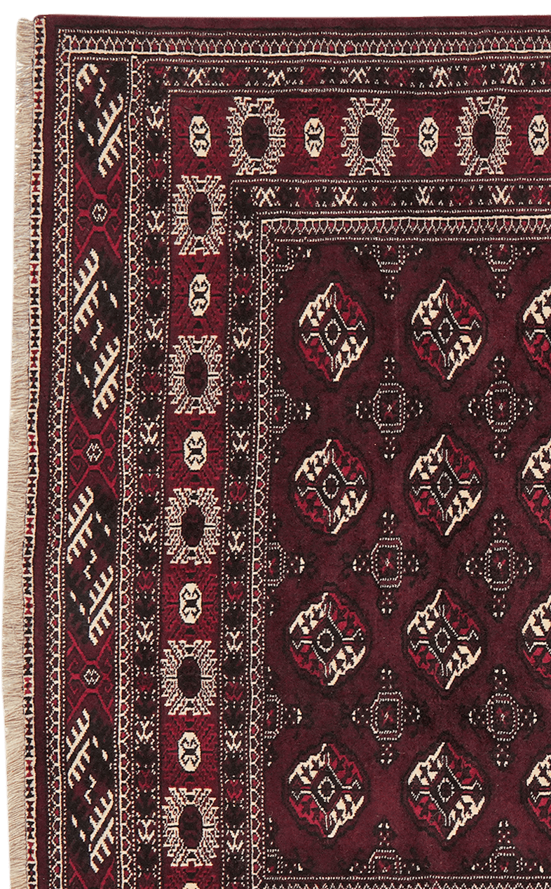 Turkman — Hand-knotted, 187x257 cm, Red, 100% Virgin Wool | View 3