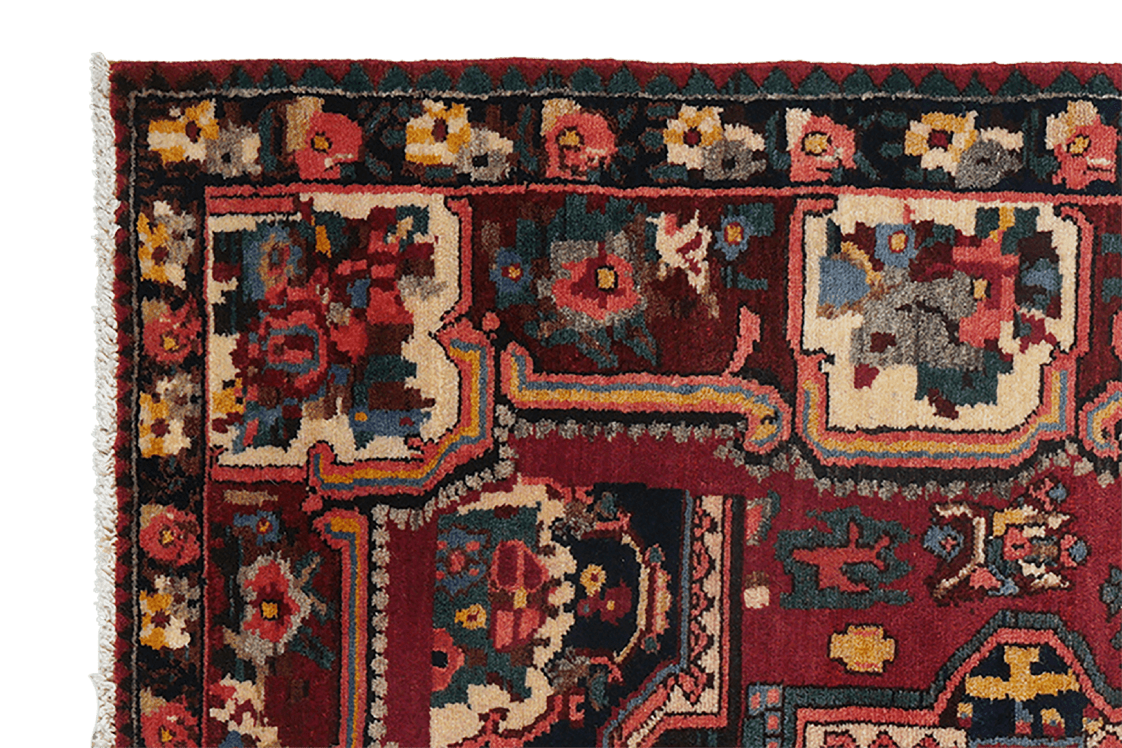 Bakhtiar — Hand-knotted, 138x204 cm, Red, 100% Virgin Wool | View 3