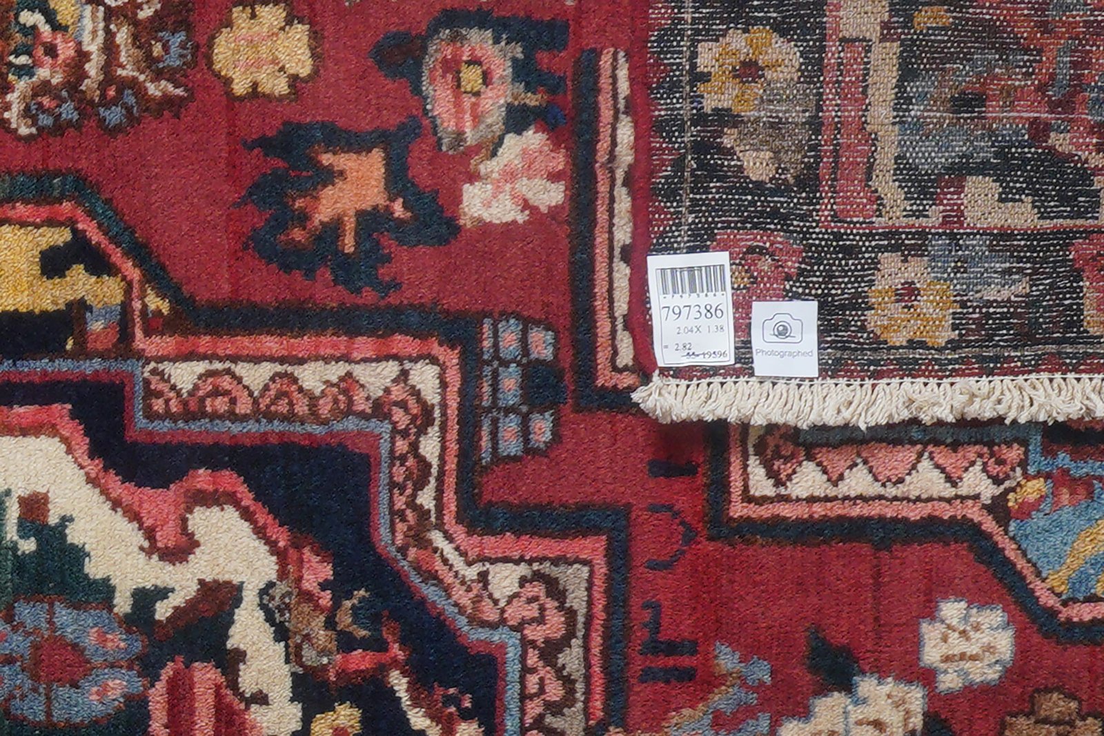 Bakhtiar — Hand-knotted, 138x204 cm, Red, 100% Virgin Wool | View 6