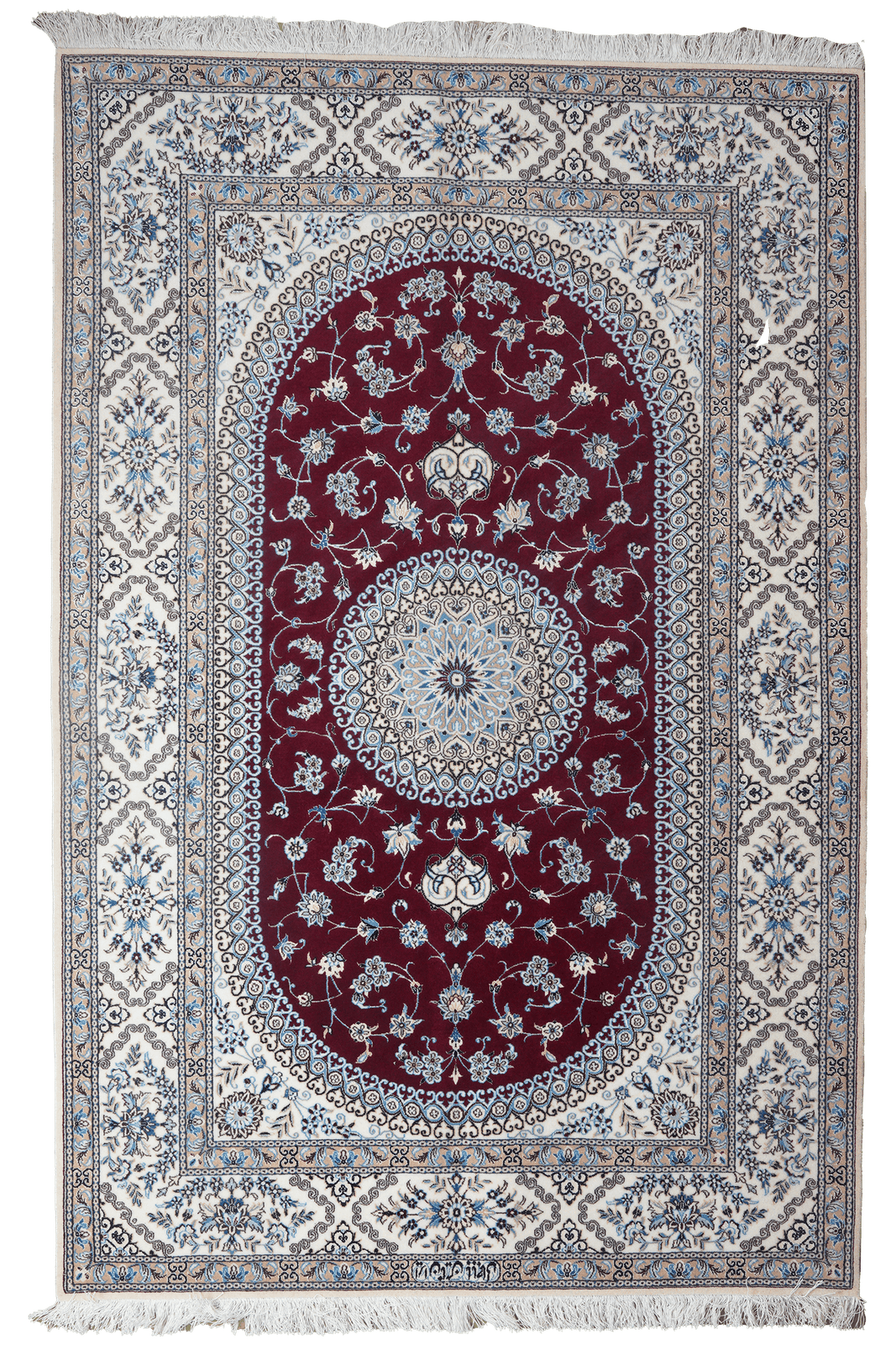 Nain 6La — Hand-knotted, 131x198 cm, Red, 100% Virgin Wool | Main view