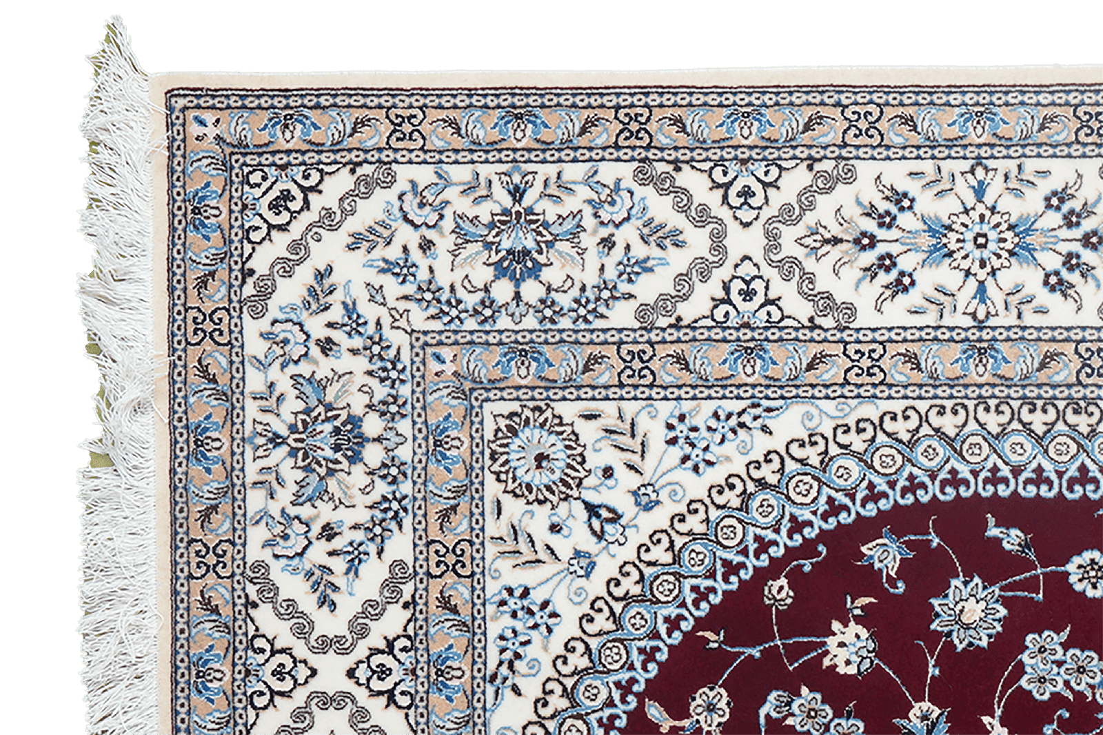 Nain 6La — Hand-knotted, 131x198 cm, Red, 100% Virgin Wool | View 3