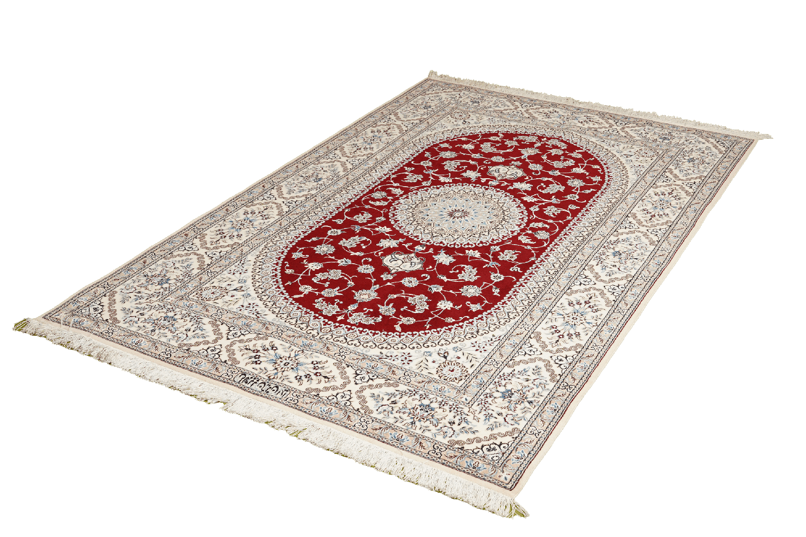 Nain 6La — Hand-knotted, 131x198 cm, Red, 100% Virgin Wool | View 5