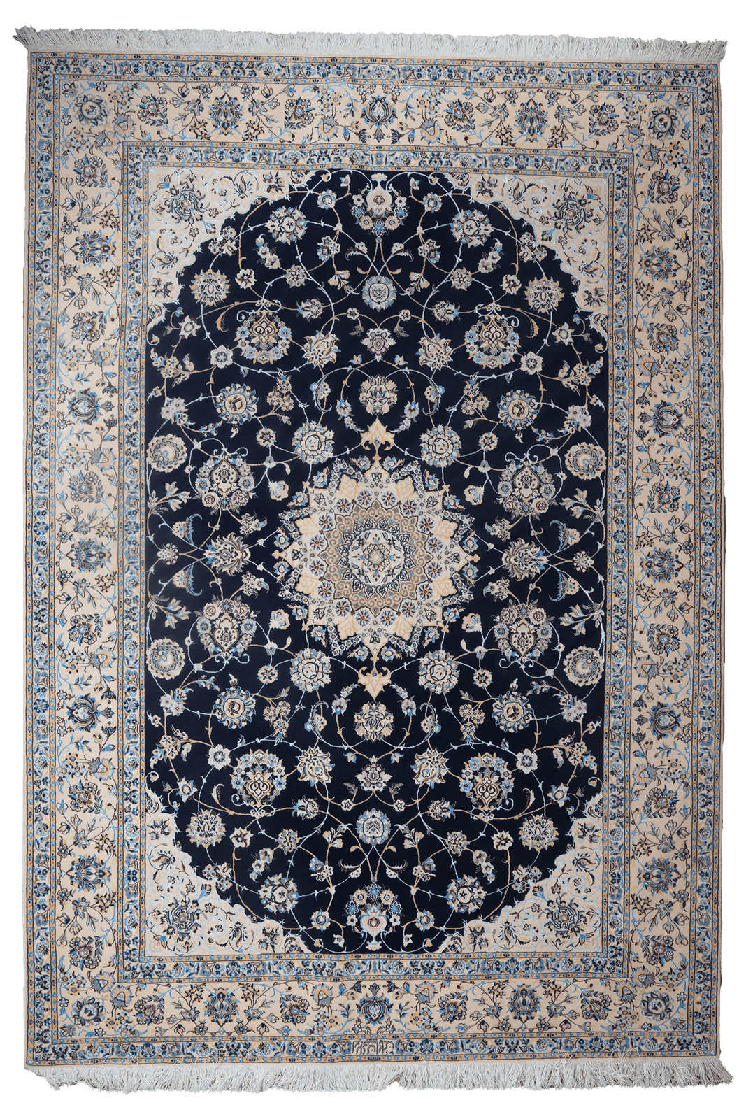 Nain 6La — Hand-knotted, 166x241 cm, Blue, 100% Virgin Wool | Main view