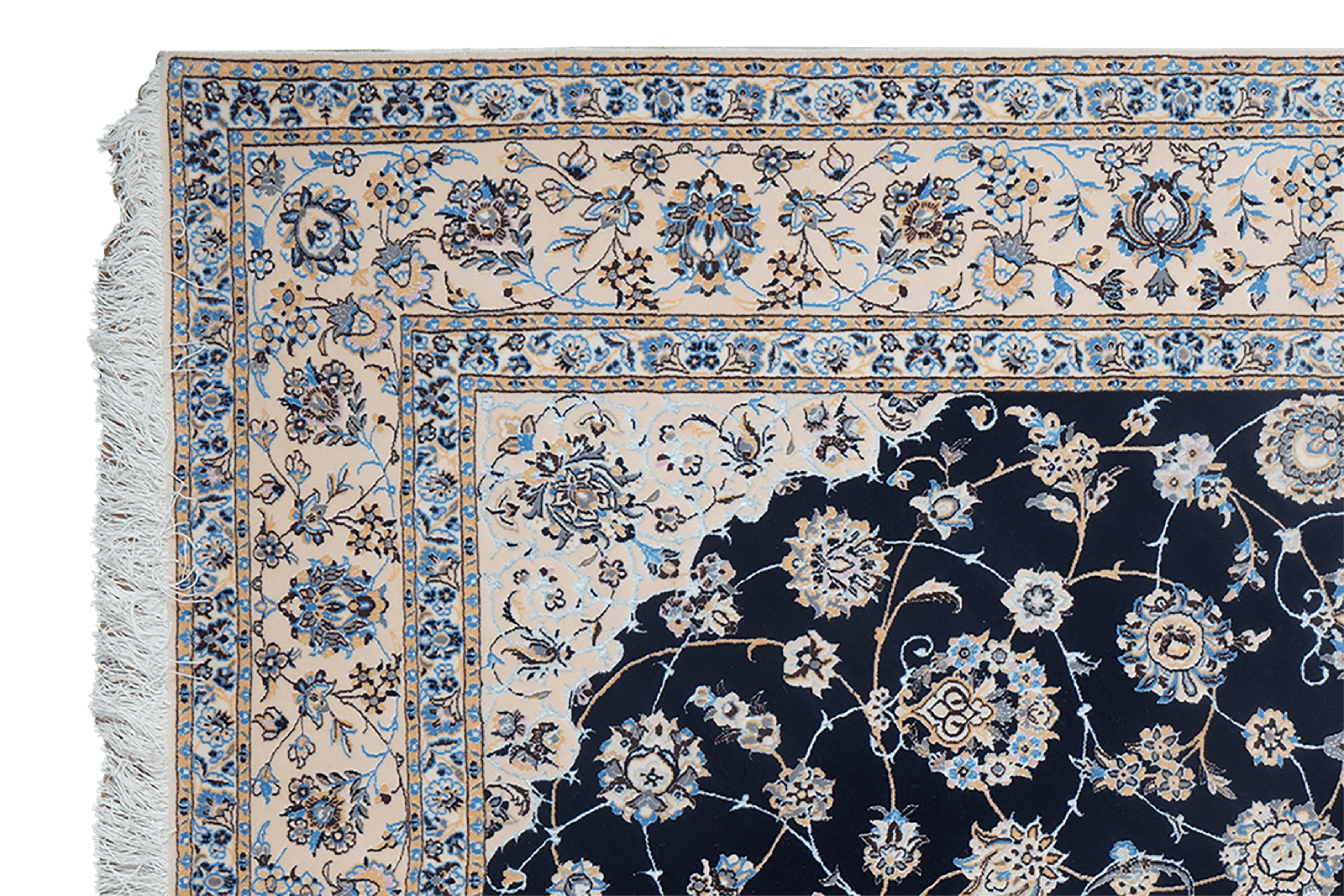 Nain 6La — Hand-knotted, 166x241 cm, Blue, 100% Virgin Wool | View 3