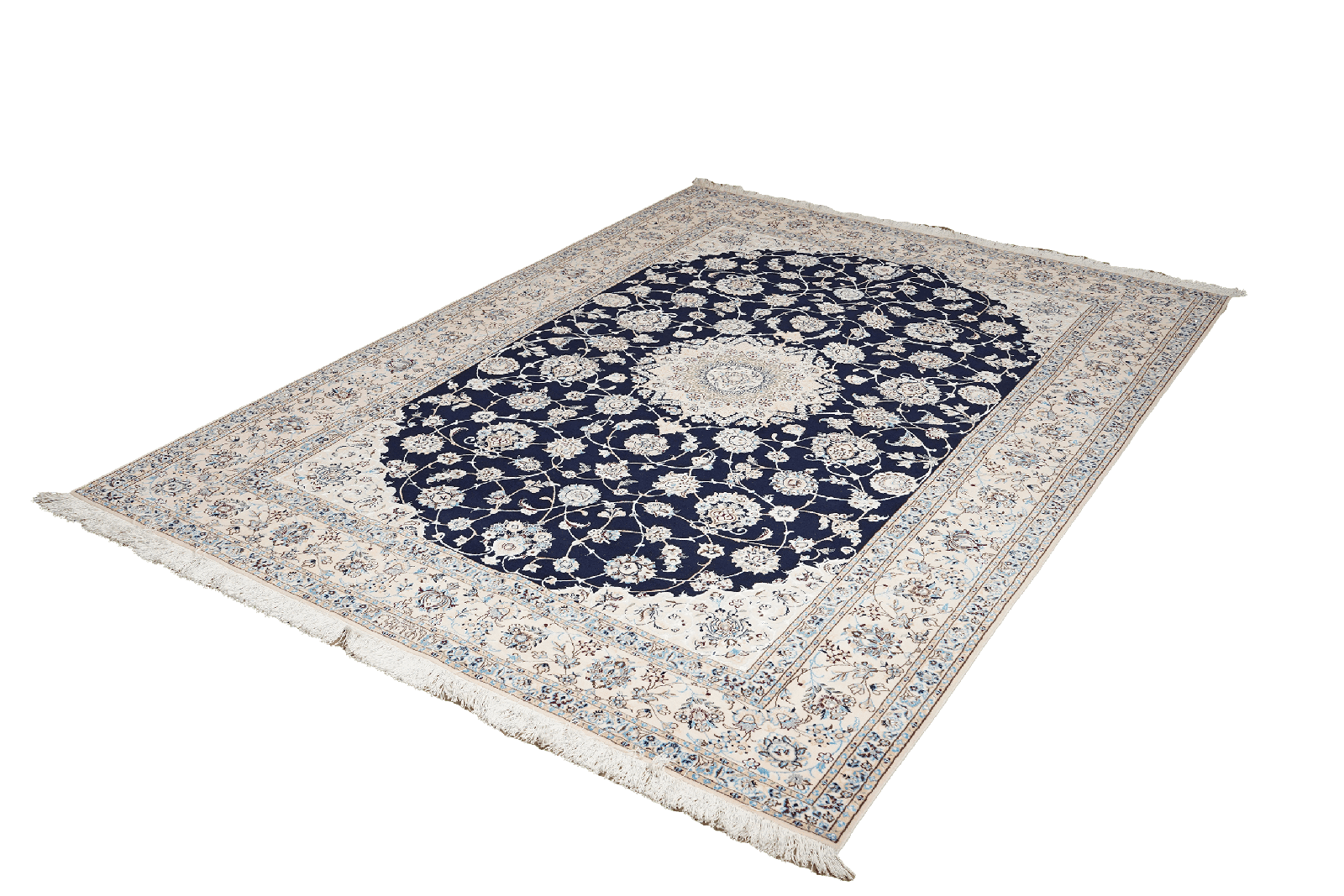 Nain 6La — Hand-knotted, 166x241 cm, Blue, 100% Virgin Wool | View 5