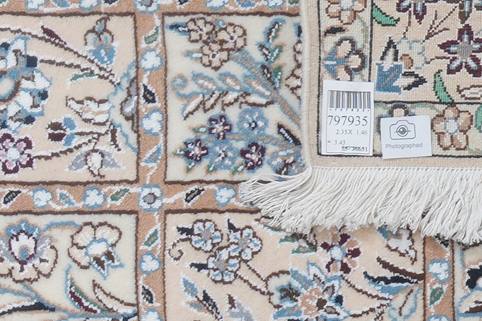 Nain 9La — Hand-knotted, 146x235 cm, Beige, 100% Virgin Wool | View 6