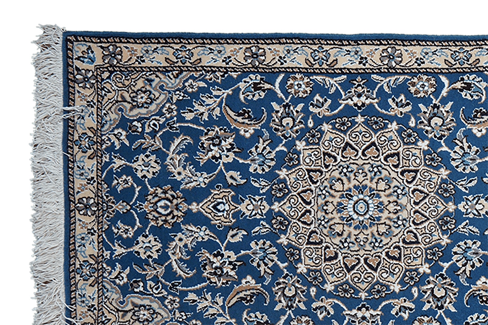 Nain 9La — Hand-knotted, 60x293 cm, Blue, 100% Virgin Wool | View 3