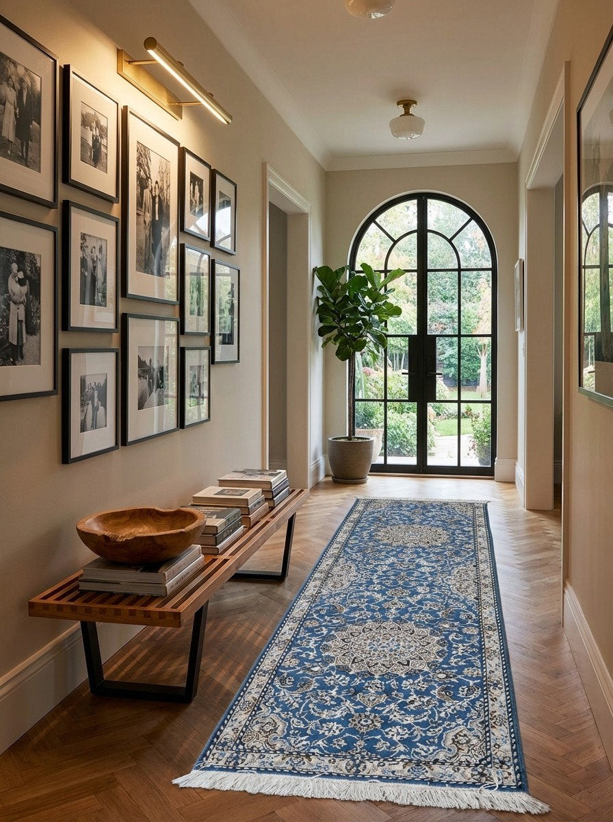 Nain 9La — Handgefertigt, 193x61 cm, Beige, 100% Virgin Wool | Detail view