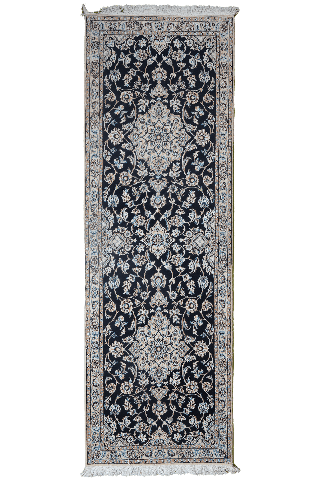 Nain 9La — Hand-knotted, 70x213 cm, Blue, 100% Virgin Wool | Main view