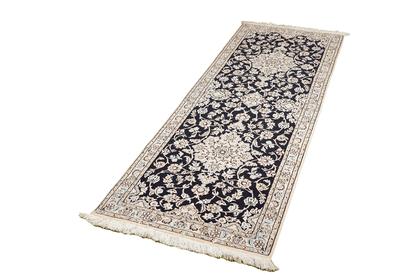 Nain 9La — Hand-knotted, 70x213 cm, Blue, 100% Virgin Wool | View 5