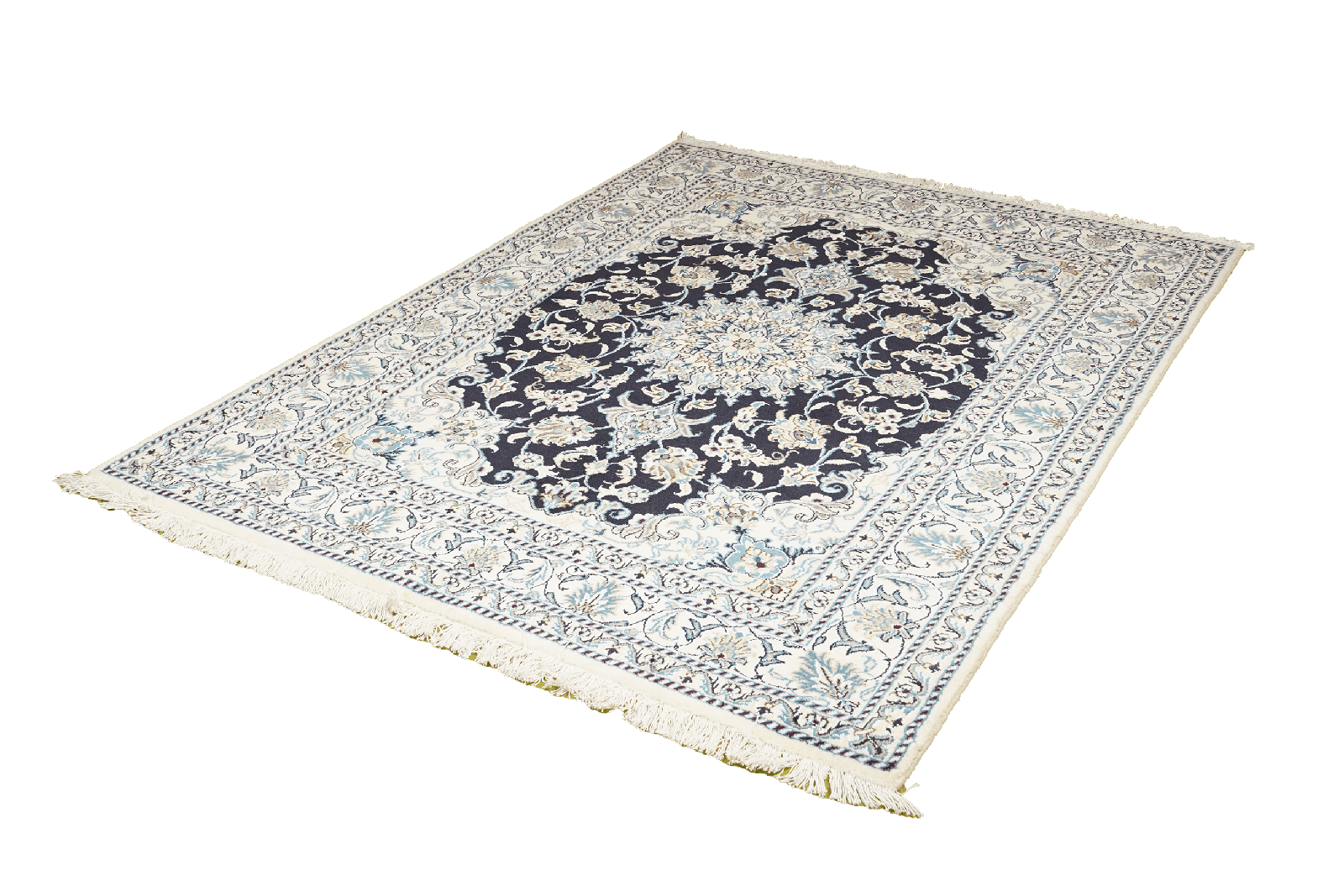 Nain 12La — Hand-knotted, 153x206 cm, Blue, 100% Virgin Wool | View 5