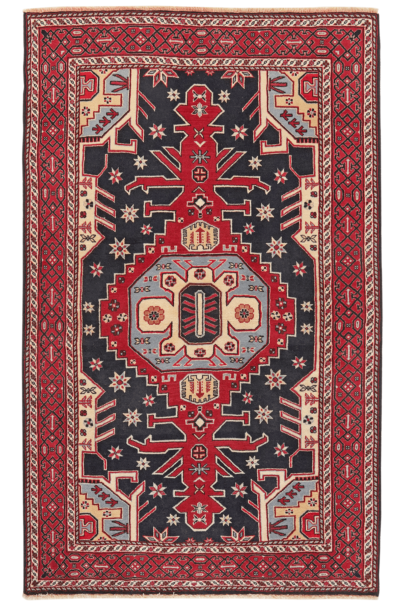 Kordibaf — Hand-knotted, 123x200 cm, Blue, 100% Virgin Wool | Main view