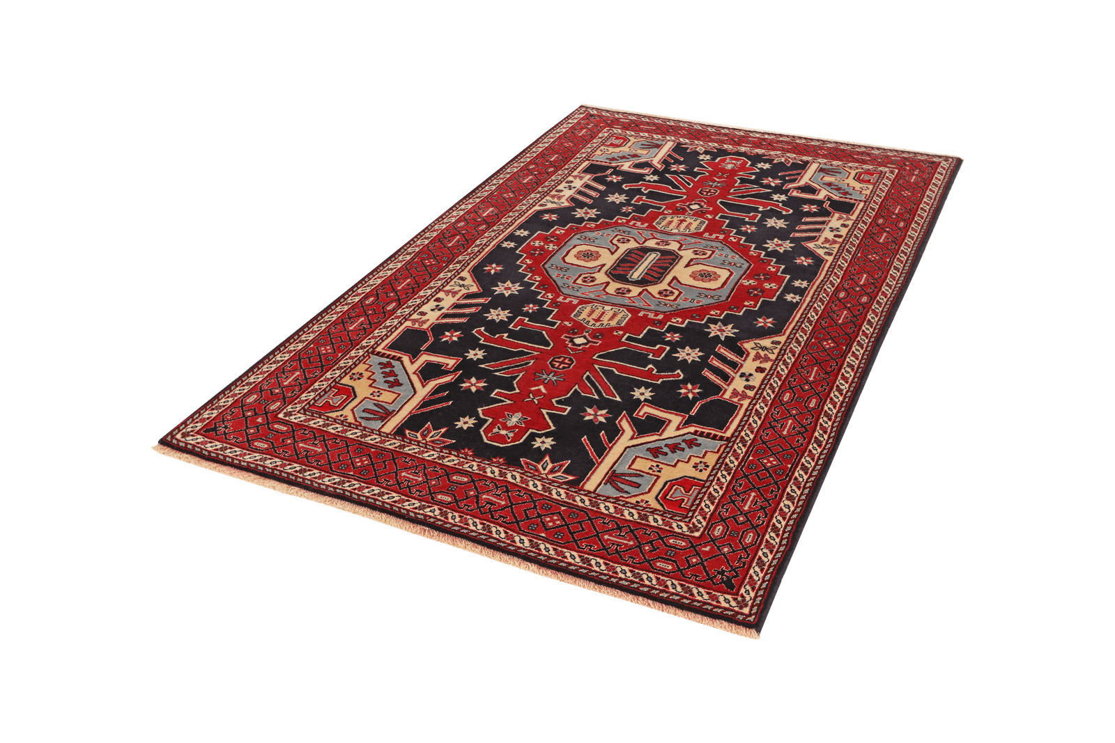 Kordibaf — Hand-knotted, 123x200 cm, Blue, 100% Virgin Wool | View 5
