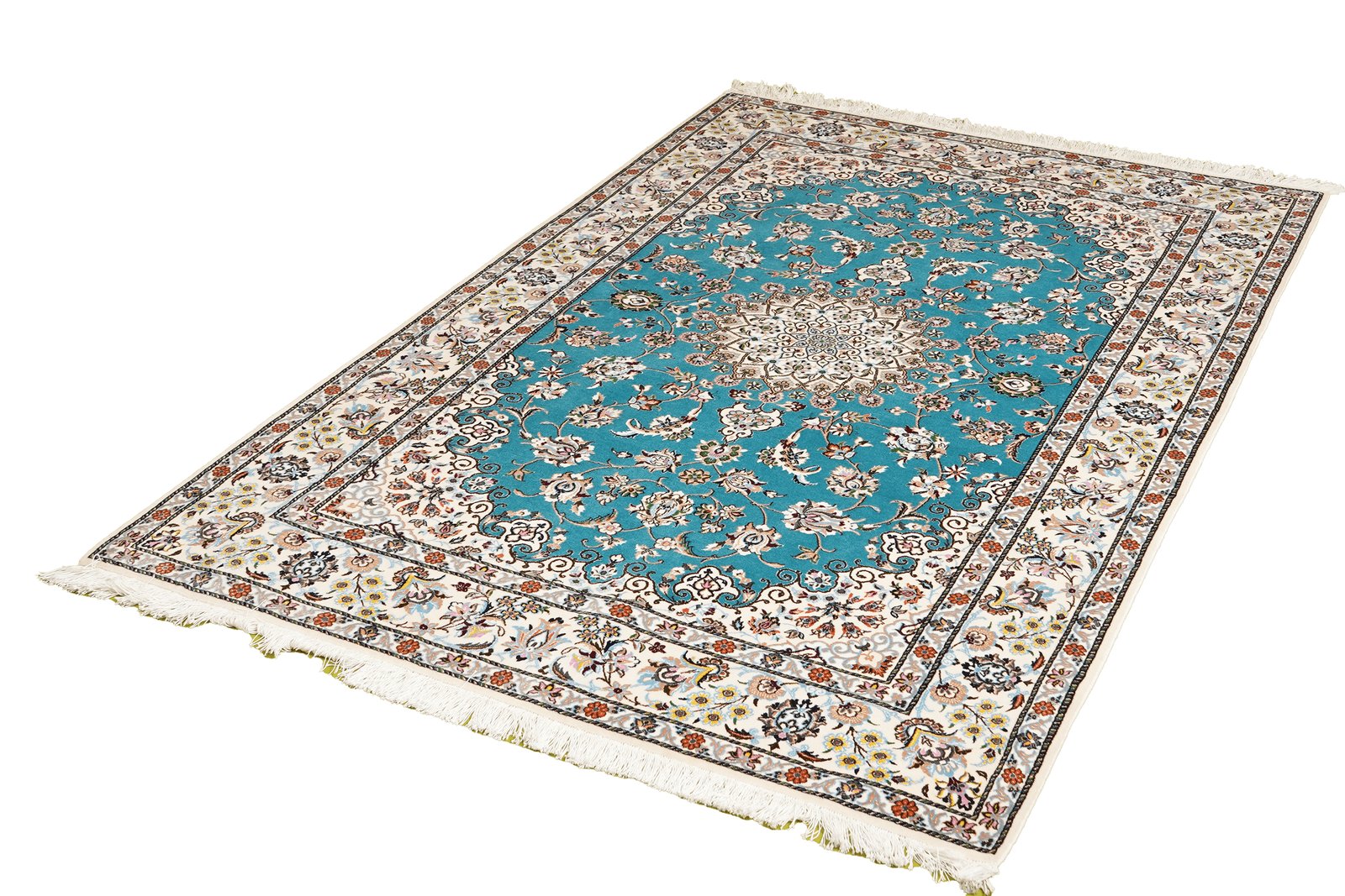 Nain 6La — Hand-knotted, 127x196 cm, Blue, 100% Virgin Wool | View 5