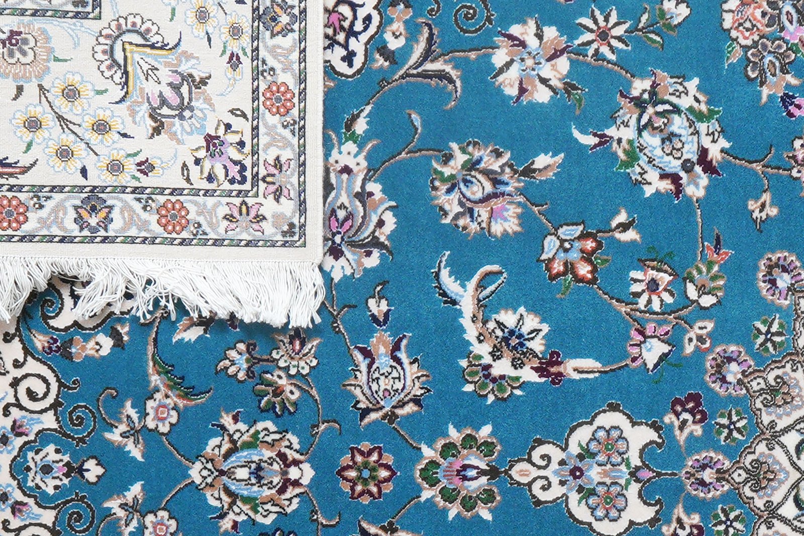 Nain 6La — Hand-knotted, 127x196 cm, Blue, 100% Virgin Wool | View 7