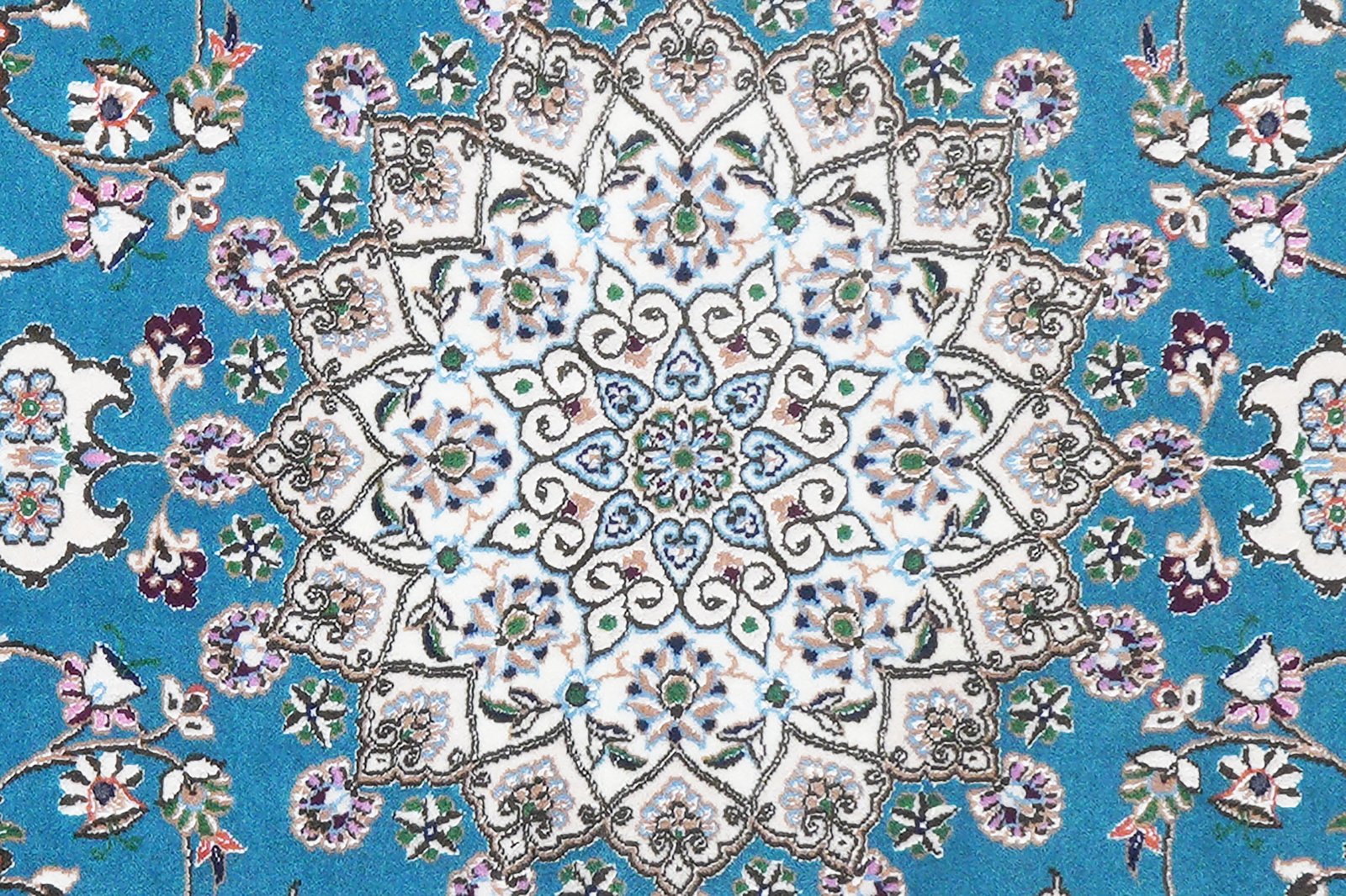 Nain 6La — Hand-knotted, 127x196 cm, Blue, 100% Virgin Wool | View 8