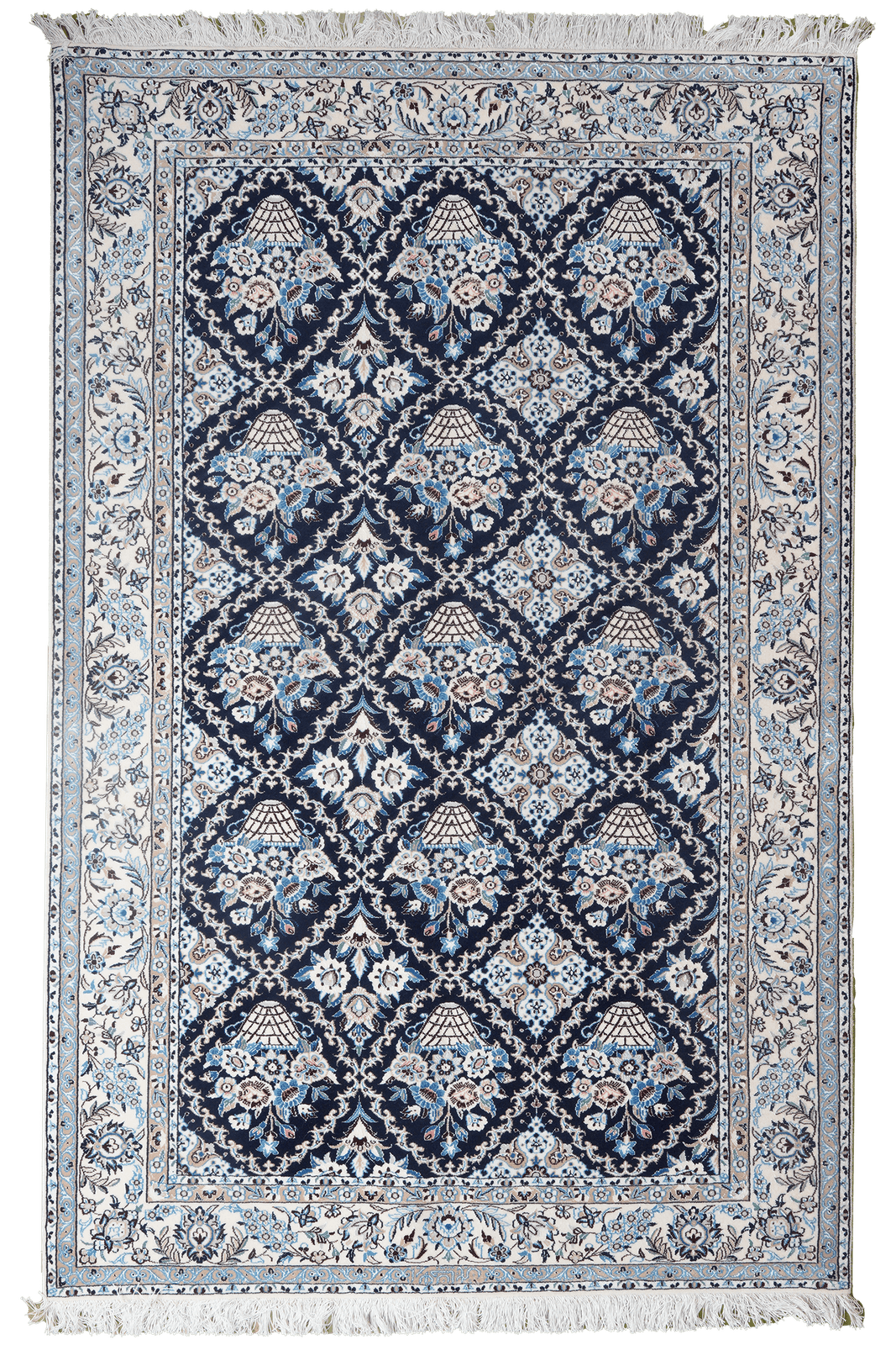 Nain 6La — Hand-knotted, 127x197 cm, Blue, 100% Virgin Wool | Main view