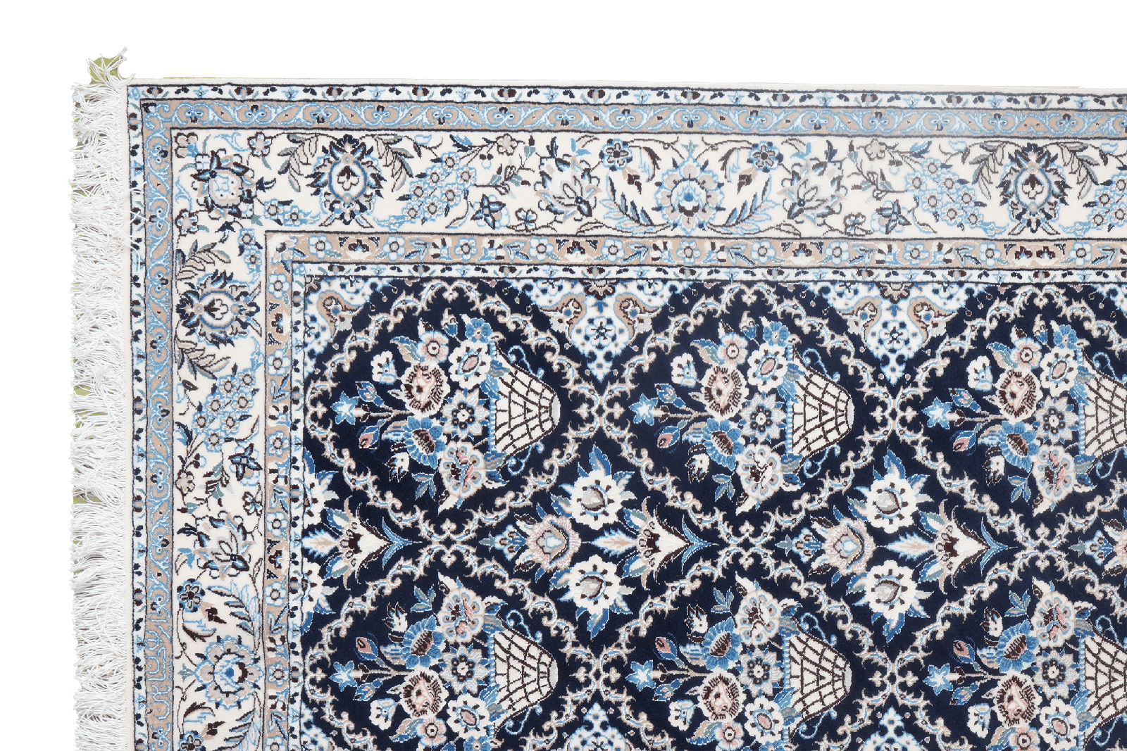 Nain 6La — Hand-knotted, 127x197 cm, Blue, 100% Virgin Wool | View 3