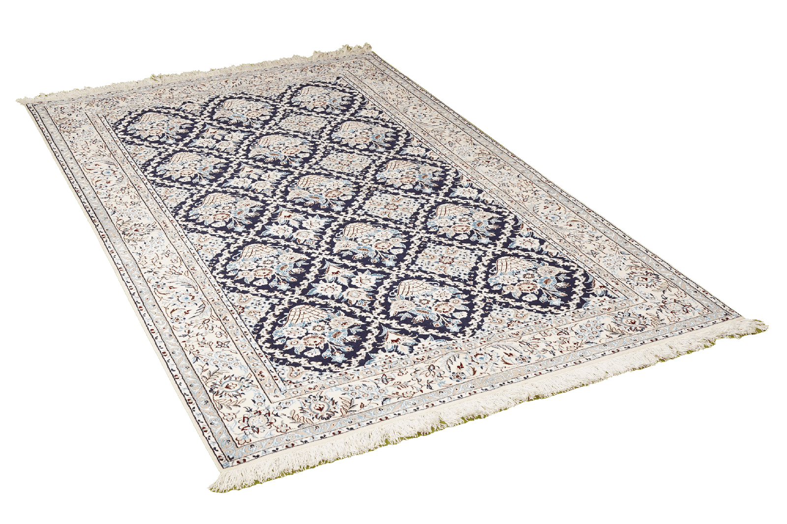 Nain 6La — Hand-knotted, 127x197 cm, Blue, 100% Virgin Wool | View 4