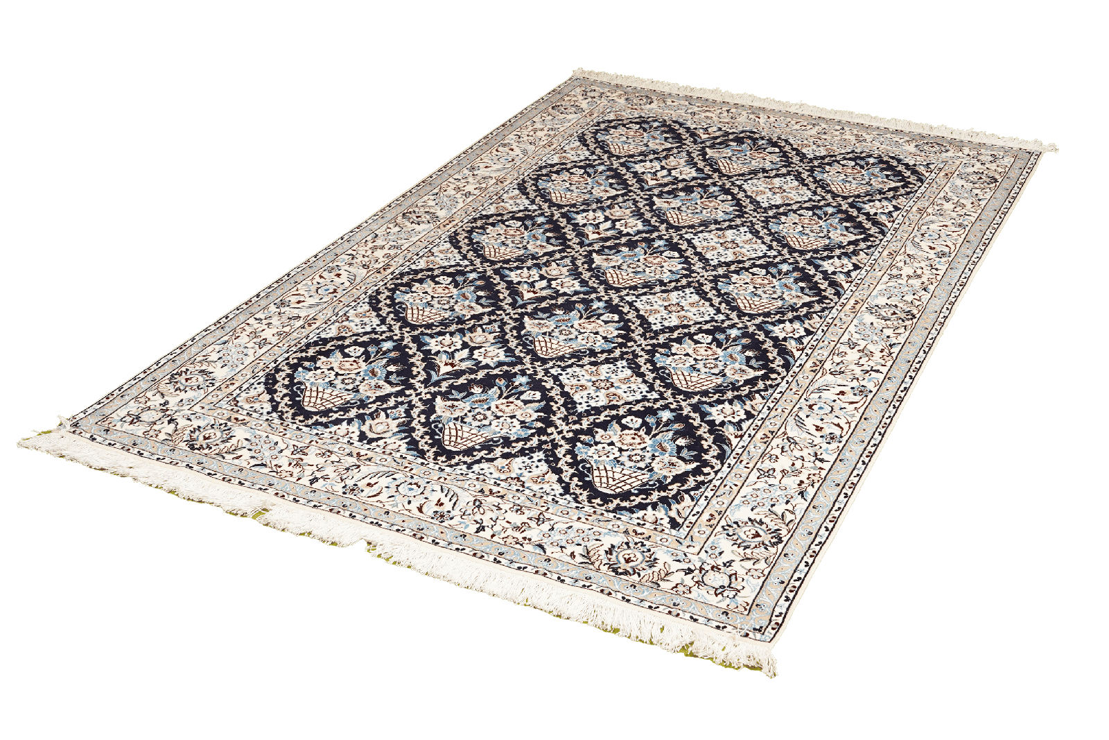 Nain 6La — Hand-knotted, 127x197 cm, Blue, 100% Virgin Wool | View 5