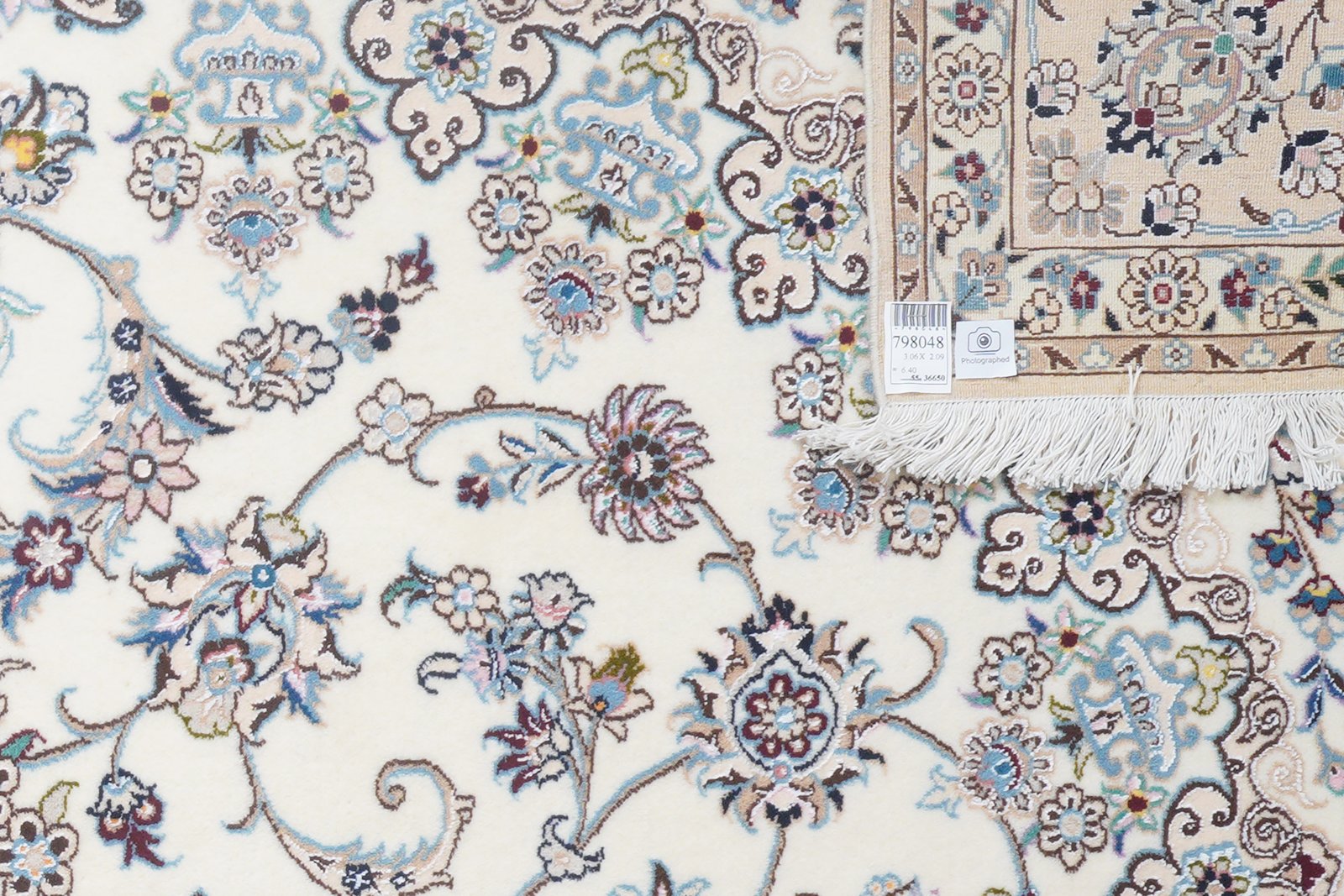 Nain 9La — Hand-knotted, 209x306 cm, Beige, 100% Virgin Wool | View 6