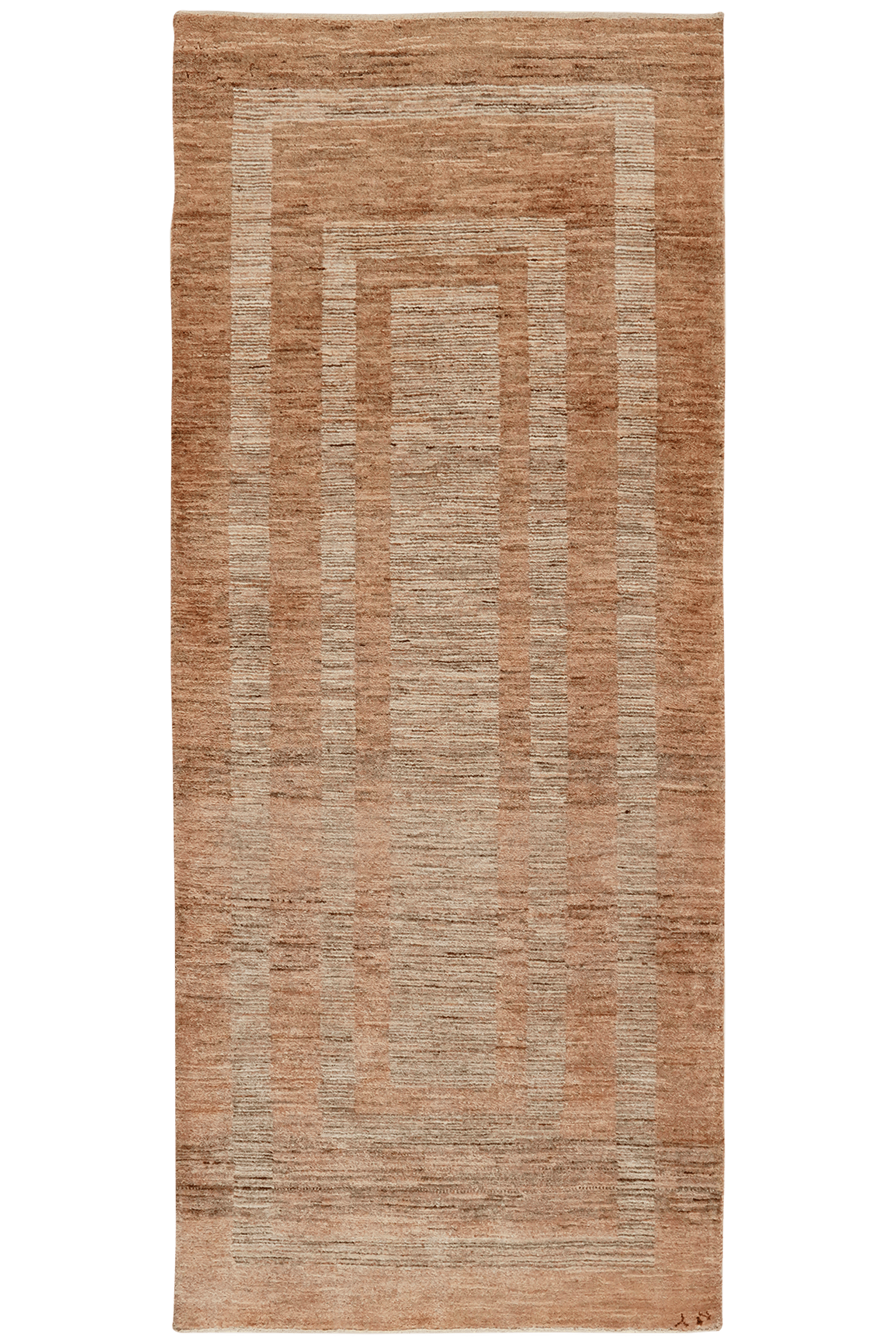 Rizbaf — Hand-knotted, 82x197 cm, Brown, 100% Virgin Wool | Main view