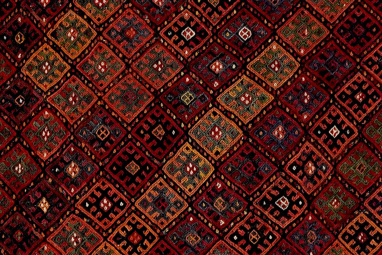 Sofreh Kordi — Handmade, 78x95 cm, Multicolor, 100% Virgin Wool | View 4