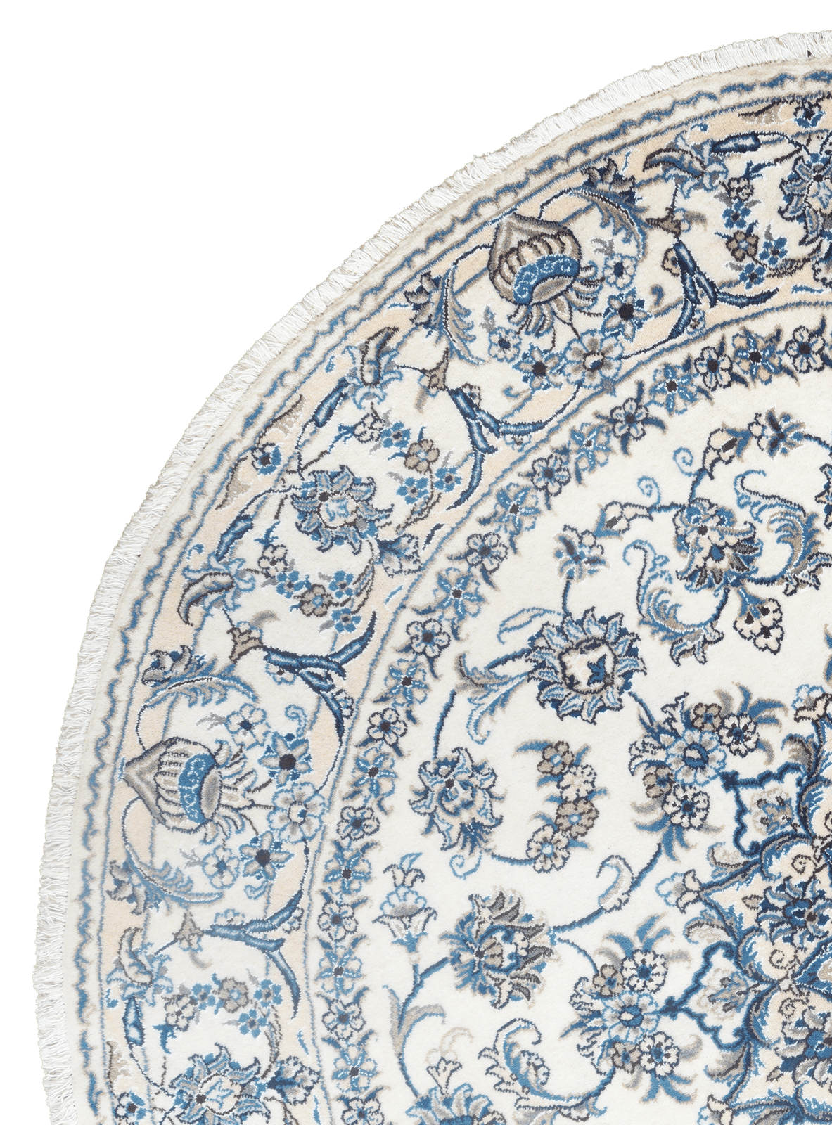Nain 12La — Hand-knotted, 198x198 cm, Beige, 100% Virgin Wool | View 3
