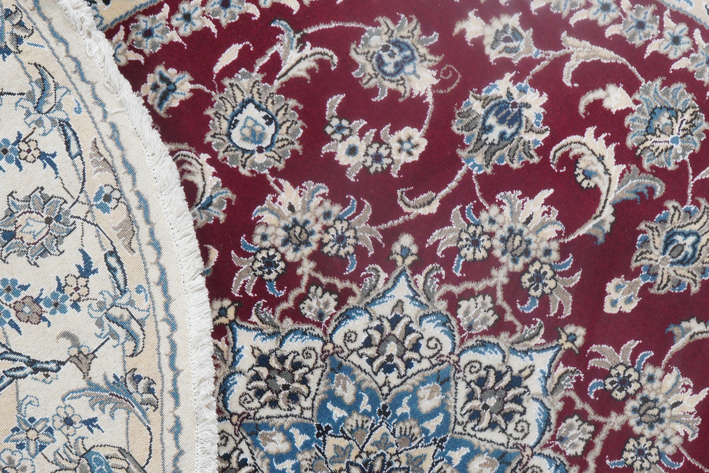 Nain — Hand-knotted, 202x202 cm, Red, 100% Virgin Wool | View 6