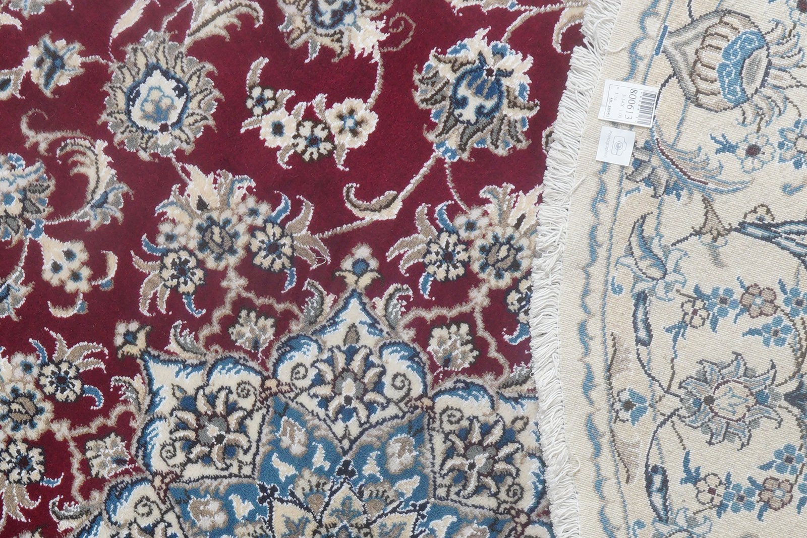 Nain — Hand-knotted, 199x199 cm, Red, 100% Virgin Wool | View 7