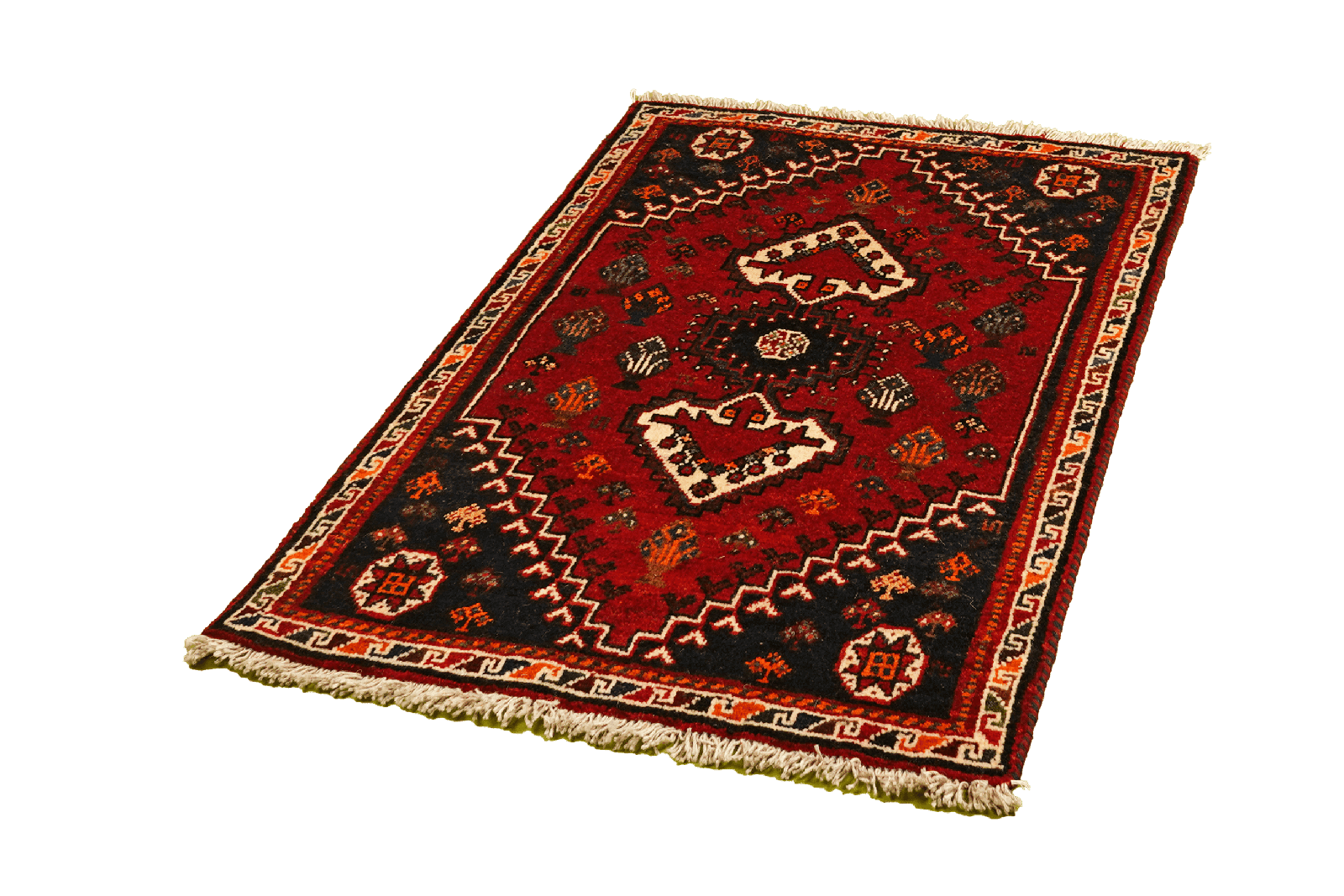 Gashgai — Hand-knotted, 85x128 cm, Red, 100% Virgin Wool | View 5