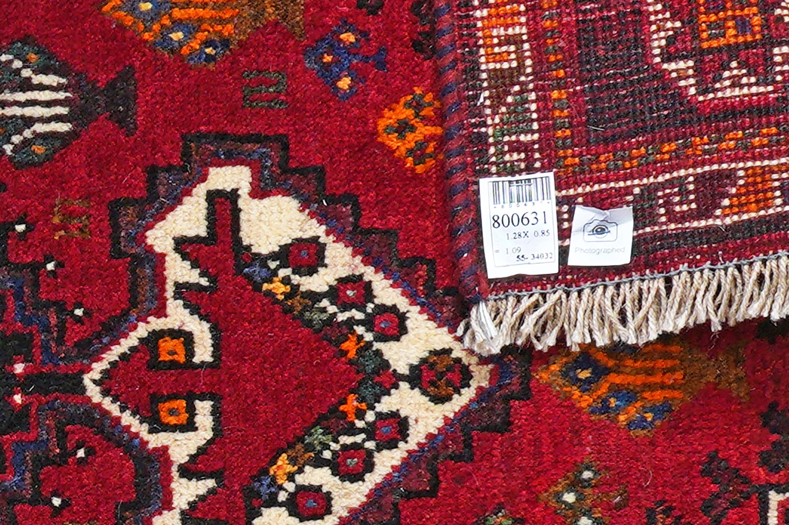 Gashgai — Hand-knotted, 85x128 cm, Red, 100% Virgin Wool | View 6