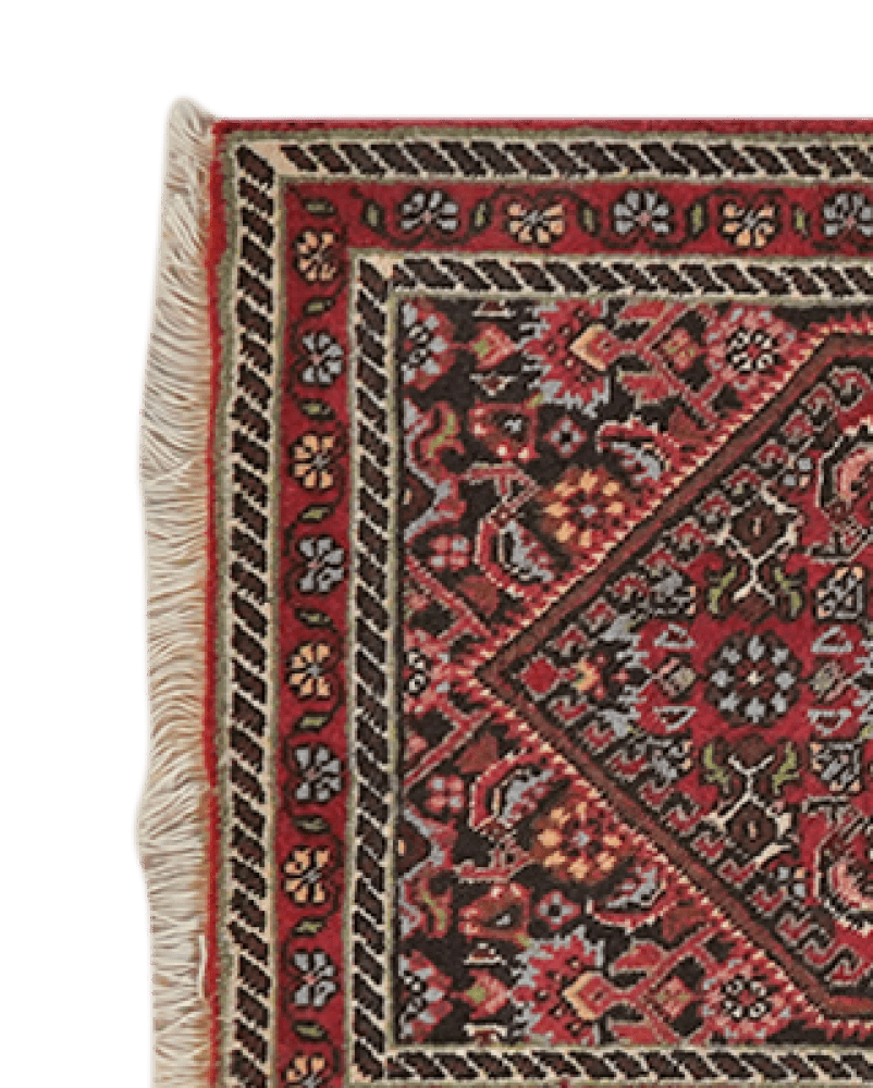 Bidjar Zandjan — Hand-knotted, 42x62 cm, Blue, 100% Virgin Wool | View 3